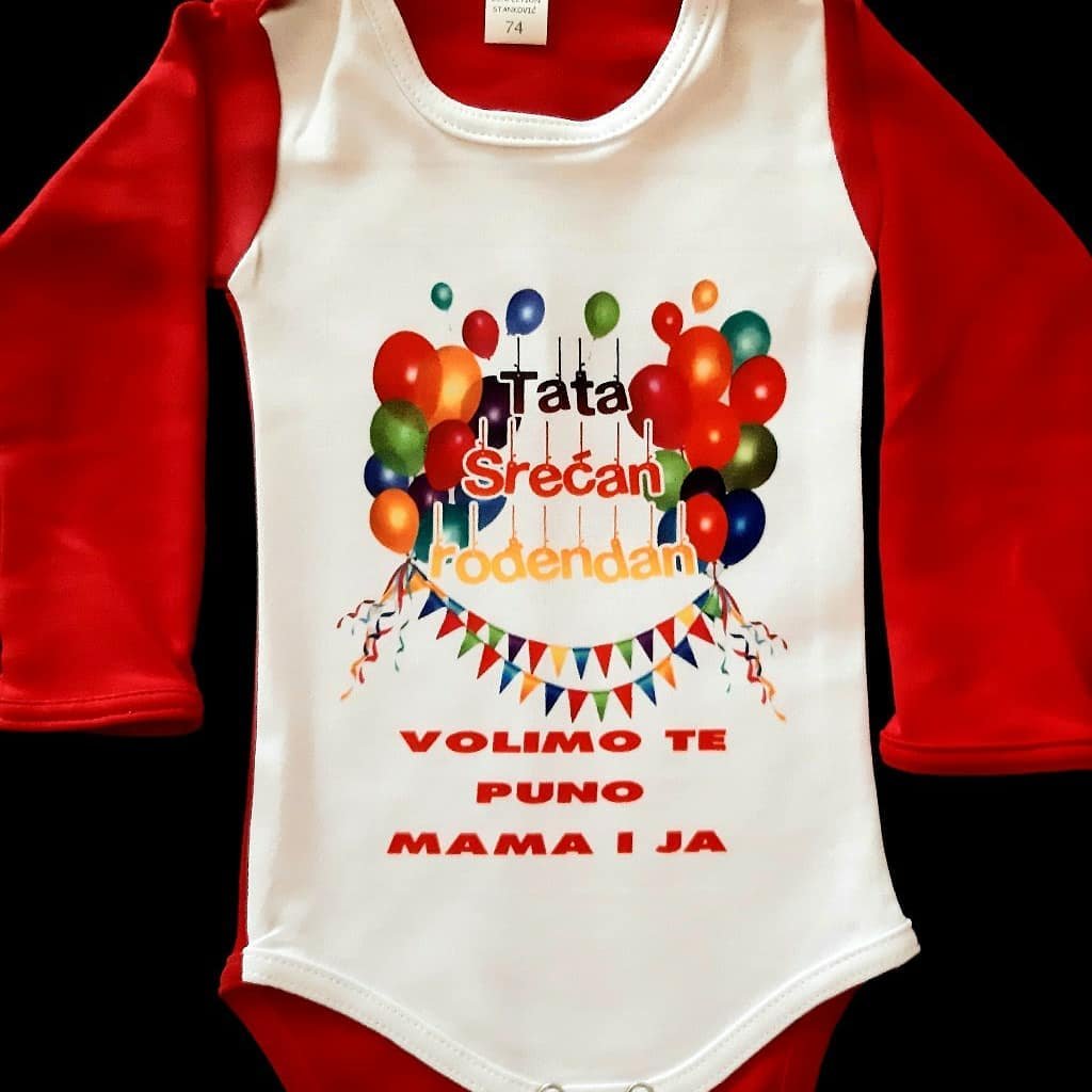Poklon za rodjendan  deca/Bodi za bebe sa natpisom po zelji/31.jpg